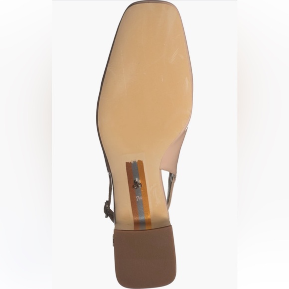 Sam Edelman Terra Patent Slingback Block Heel Pumps - Sunrise Blush - Picture 5 of 5